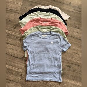 Abercrombie Kids Short Sleeve Tee Set - Blue, Green, Red, Sage, Black, White